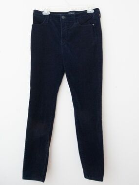 Talbots Women's Navy Blue Corduroy Jeggings Size 6 Stretch Pants Cotton Blend